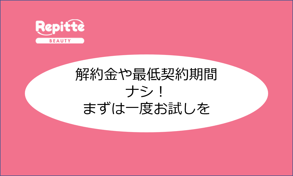 リピッテの解約金や最低契約期間はナシ！まずは一度試してみましょう